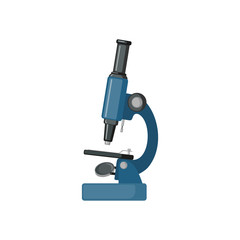 Microscope icon in flat style.