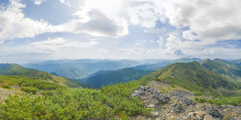 Fototapeta premium Majestic Siberian mountains Khamar-Daban.