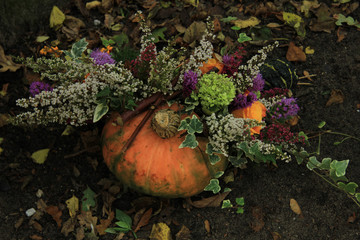 Decorated pumpkin