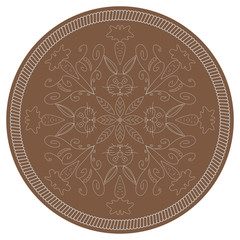 circularly symmetrical floral pattern