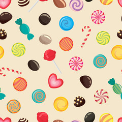 vector candies texture, lollipop