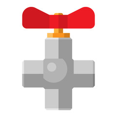 Gas or water crane flat icon vector illustration.