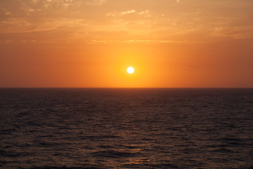 Sunset at sea