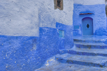 hermosa medina azul de Chaouen, Marruecos