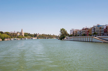 Obraz premium View of Guadalquivir river in Seville