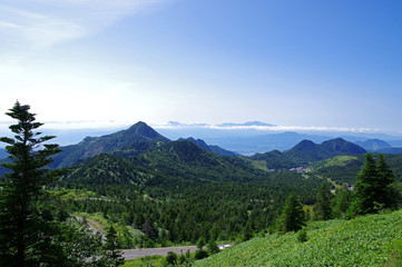 Fototapeta na wymiar 志賀高原　横手山からの眺め