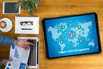 SCM Supply Chain Management concept