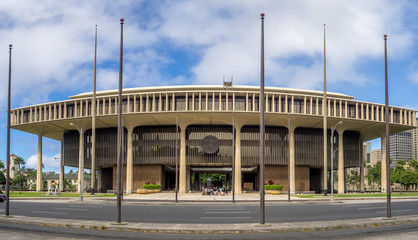 Fototapeta na wymiar Hawaii State Legislature in Honolulu Hawaii. 