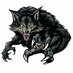 Werewolf Character Design Vector Illustration
