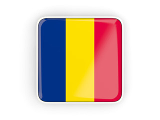 Flag of chad, square icon