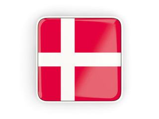 Obraz premium Flag of denmark, square icon