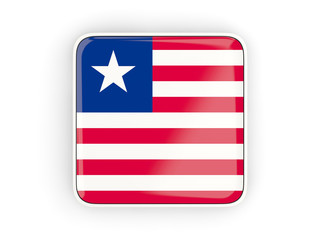Flag of liberia, square icon