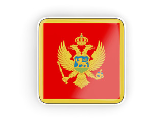 Flag of montenegro, square icon