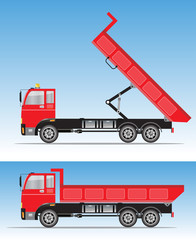 Side view of Big Dump truck