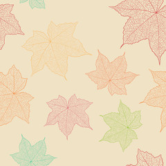 Leaf seamless pattern hand sketching.
