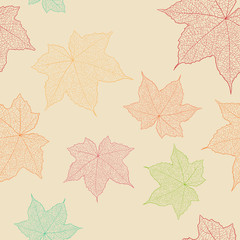 Leaf seamless pattern hand sketching.
