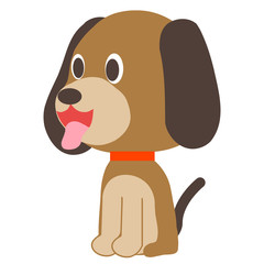 舌を出す小型犬