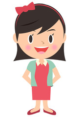 リボンをつけた女の子