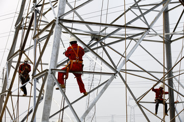 The workers of the pylon