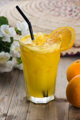 orange juice with setup