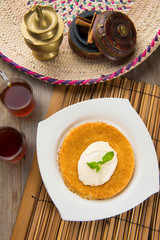kunafa, traditional arab dessert similar with cheese cake