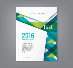 Obraz premium Abstract green banding line shape background for business annual report book cover poster flyer