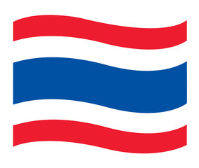 Thai flag icon , Thailand flag vector