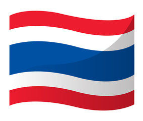 Thai flag icon , Thailand flag vector