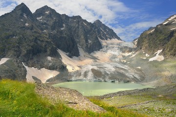 Glacier and lake