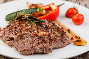 Grilled beef steak
