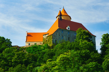 Veveri Castle  is an originally ducal and royal castle some 12 kilometres northwest of Brno city centre, Moravia, Czech Republic, on the River Svratka..