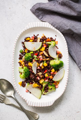 Thai Riceberry with broccoli salad