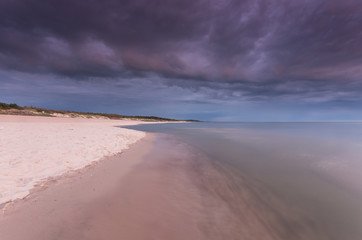 Evening over Baltic sea coast