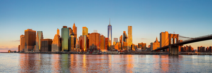 New York City Panorama - Manhattan at the early morning