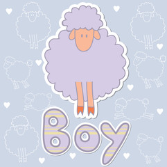 Sheep boy in pastel colors.