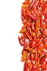 Dried mini chili peppers.