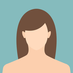 Female avatar profile picture, EPS 10