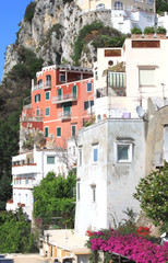 Fototapeta premium Capri island in beautiful summer day in Mediterranean Sea Coast, Naples, Italy.