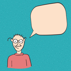 Cartoon man talking