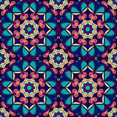 Seamless pattern. Decorative pattern in beautiful colors. Vector background