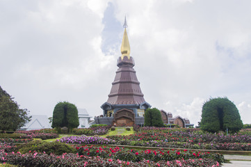 The Stupa Phra Mahathat Naphamethanidon at Doi Inthanon, the hig