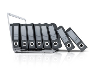 Laptop and many file