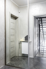 Corridor mirrored wardrobe idea