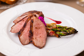 Grilled duck breast