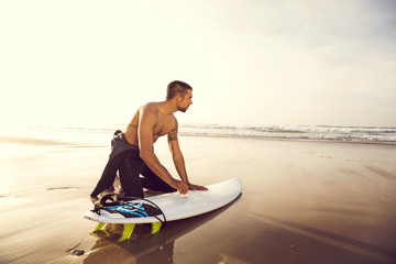 Getting ready for surf