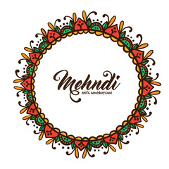 Handsketched mehndi frame