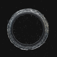 Fototapeta premium water splash radial Isolated 3d