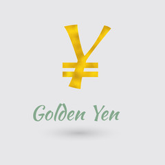 Obraz premium Golden Yen Symbol