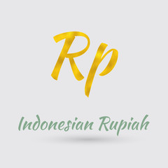 Golden Rupiah Symbol