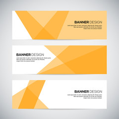 Banners with the abstract colorful geometric background